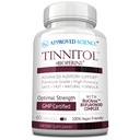 Godkjent vitenskap Tinnitol - Tinnitus Support Supplement - Ease Ringing i ørene - Økt indre ørehelse - 60 kapsler - Laget i USA