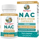 MaryRuth Organics NAC Supplement N-Acetyl Cysteine | 2 måneders forsyning | NAC 1000mg per servering | Vegan Capsules | Glutamin Precursor | Aminosyre | Ikke-GMO | Glutenfri | 120 greve | 60 Serveringer