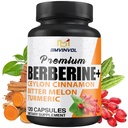 Berberine HCl Supplement, ceylon kanel og gurkemeie kapsler, grønn te og biter melon kapsler - 120 kapsler for 2 måneders forsyning