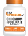 BulkSupplements.com Chromium Picolinate Kapsler - Chromium Supplement, Mineral Supplement - Glutenfri, 1 Kapsel per servering, 365 Count (Pack of 1)