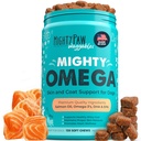 Mighty Paw Waggables Mighty Omega (Made i USA, 120 greve) Omega 3 Fish Oil Chew for hunder. Salmon Flavor Hud og Coat Supplement. Myk Chew fiskolje til hunder - DHA & EPA, Bacon Flavor