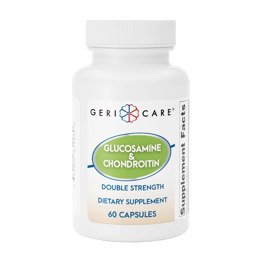 Gericare Glucosamine HCl 500 mg, Chondroitinsulfat 400 mg med natrium 35 mg Supplementkapsler - støtter felles mobilitet, fremmer Cartilage helse og fleksibilitet, 60 tall (pakke på 1)