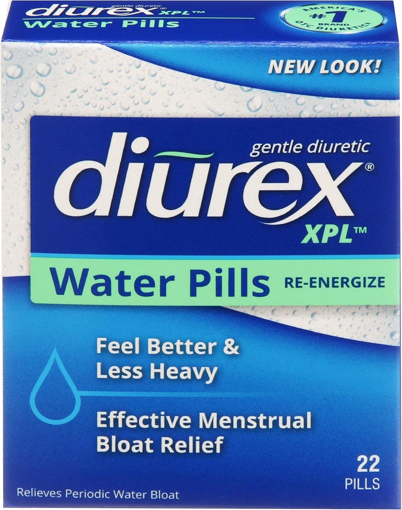 Diurex XPL Re-energiserende vannpiller - Leile Bloating & tretthet - 22 greve