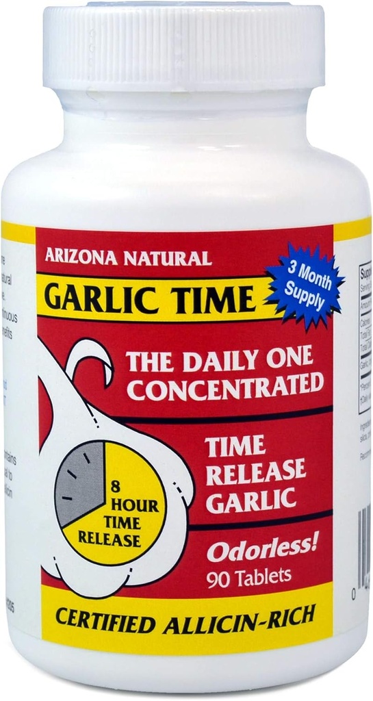 Arizona Naturals hvitløk time release 90 caplets