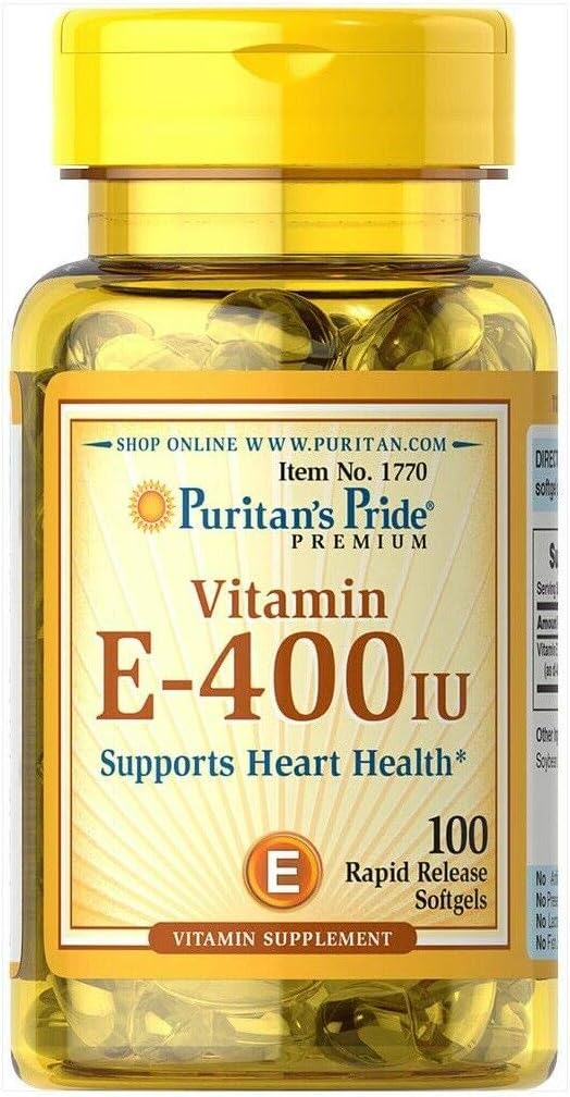 Puritans Pride Vitamin E 400 IU Softgels, 100 Count