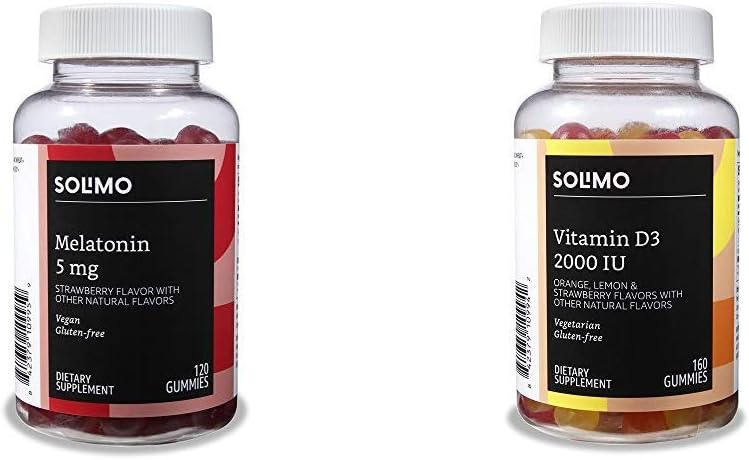 Grunnleggende melatonin og vitamin D3 Gummies Bundle (2 pakker)