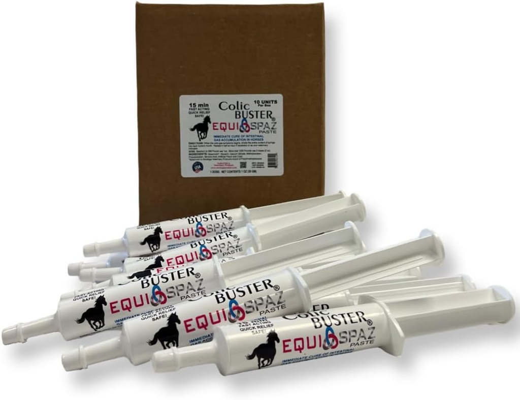 Horse Digestion Supplement til umiddelbart Cure Intestinal Gas Building-Up - Relieves Colic i 15 minutter av Saratoga Veterinærprodukt (10 pakker)