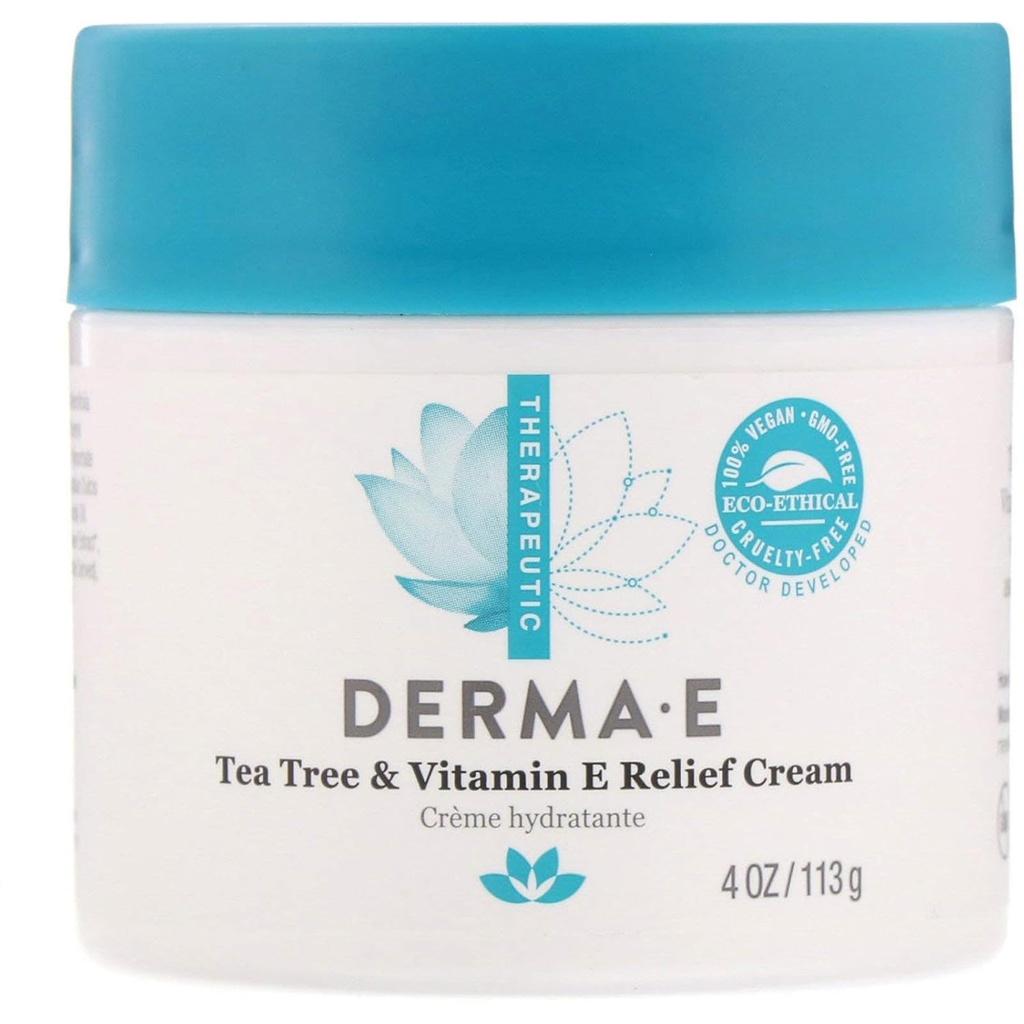 Derma E Tea Tree og vitamin E Relief Cream, pakke med 2