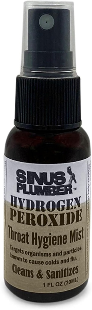 Sinus Plumber Hydrogen Peroksyd Sore Throat Spray Renser, beroliger og beskytter, kald og influensa formel