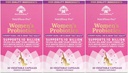 Nutricelebrity Probiotika for kvinner 10 milliarder CFU 6 Strains, organiske prebiotika for digestive, Vaginal & Immune Helse, PH Balance & Feminin helse,Periode smerte, BV Relief, Cranberry Extract + 3 Pack