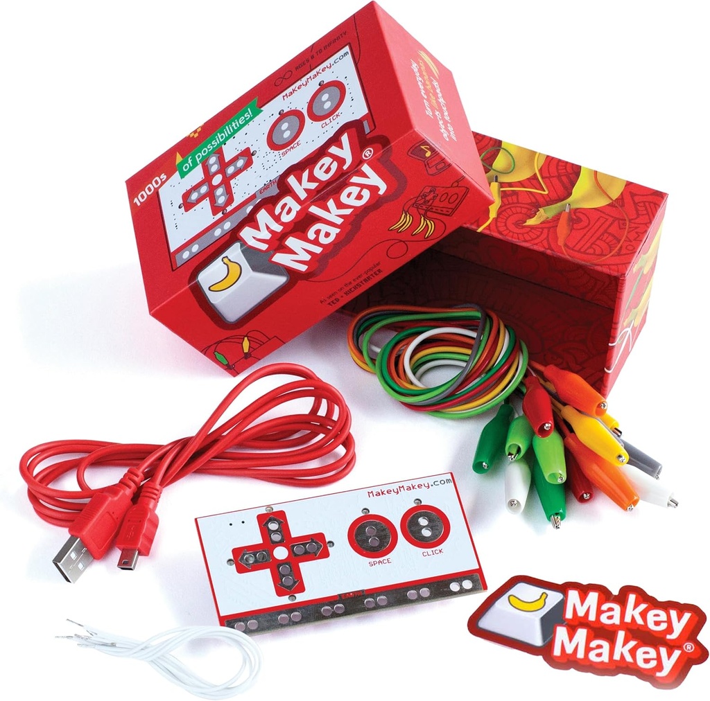 Makey Makey Stem Kit fra Joylabz, Educational Science Kits, 1000s av Ingeniør- og Computer Coding Aktiviteter, Hands-on Technology Learning Fun, Ingeniørsett for barn, STEM Kits