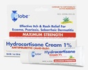 Globe Hydrokortison Maksimal styrke krem 1% w/ Aloe, anti-kyske krem for rødhet, hevelse, kløe, utslett og dermatitt, Bug/Mosquito Bites, Eczema, hemorroider og mer