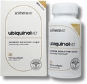 ScimeraMD® Ubiquinol Coenzym Q10 Kaneka QH Antioksidant Supplement for hjertehelse og cellulære energiproduksjon, 30 CT