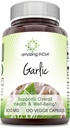 Amazing India hvitløk 500 mg 120 Veggie kapsler Supplement | Ikke-GMO | Glutenfri