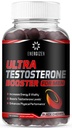 8in1 Testosteron Booster for menn med Tongkat Ali, Fenugreek, Ashwagandha og magnesium - Forbedre Libido & Hormonal Balance, Ikke GMO laget i USA, Svart Cherry, 120 greve Gummies for menn