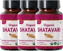 Shatavari 120 tabletter | Asparagus Racemosus (Shatavari) | USDA Økologisk sertifisert | Støtter kvinners helse og immunsystem | Diett Supplement 120tab - Pakke med 3