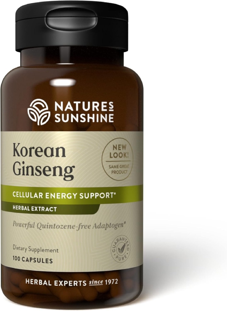Naturens solskinn Ginseng, koreansk, 100 kapsler