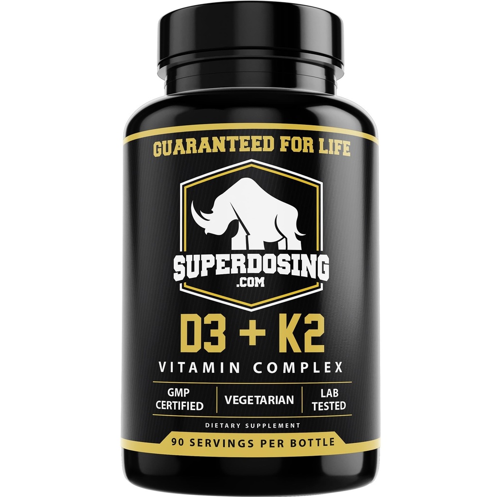 Best verdi Maks styrke 10.000 iu vitamin D3 og 1500 mcg vitamin K2 kosttilskudd 1 flaske Pk D3K2 vitaminer og kosttilskudd for helse. D3-K2 MK4 Kapsler, beste K2D3 Vitamin for immunsystem.