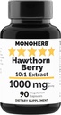 MONOHERB Hawthorn Berry Extract 1000 mg - 90 vegetariske kapsler