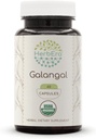 HerbEra Galangal USDA Organic 60 kapsler | Naturlig Herbal Supplement | Certified Organic vegetariske kapsler og organisk galangal (Alpinia Galangal) Tørket rot (60 kapsler)