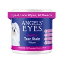 ANGELS 'EYES Gentle Tear Stain & Pet Eye Wipes for alle hunder og katter Teksturert Grooming Wipes Fjerne Utladelse & Mucus, Redusere Tear Stains, Hypoallergenic med Aloe & Kamille, 100ct