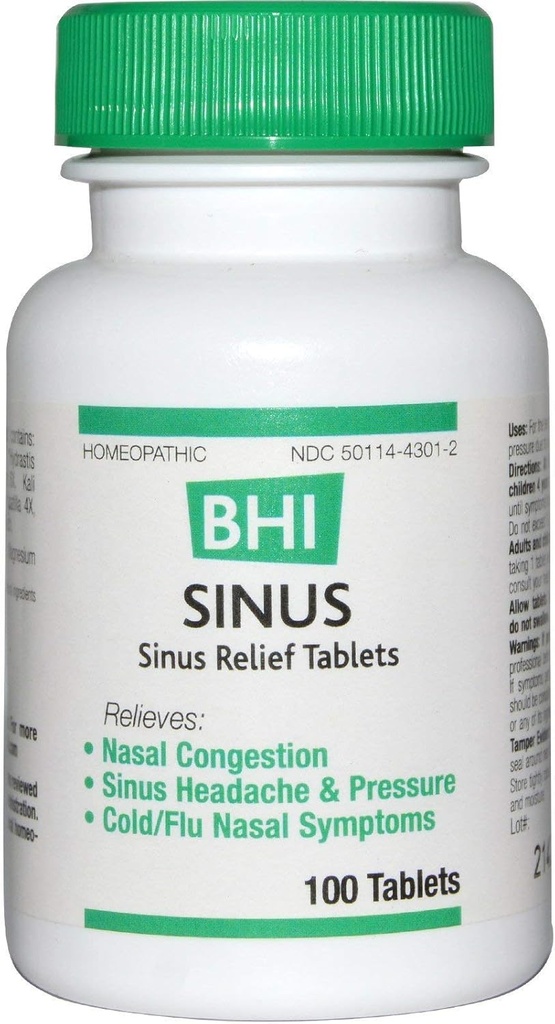 BHI Sinus Relief Tabletter 100 Ct