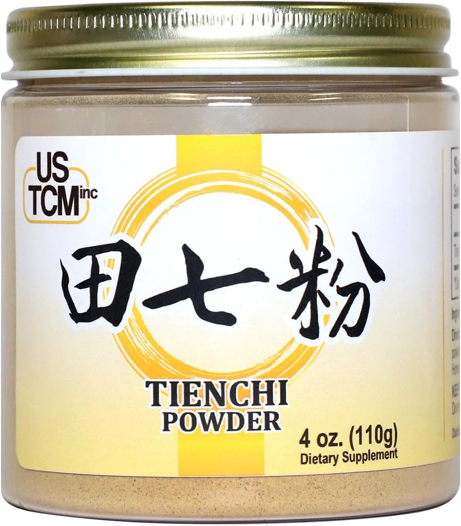 100% ren Tienchi pulver Pseudoginseng Notoginseng Sanqi pulver Tienchi Ginseng pulver 田七粉 120mesh (4oz)