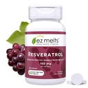 EZ Smelter Oppløselig Resveratrol Supplement 150 mg, sukker-fri, 1-måneds forsyning - 1 pakke