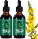 Mullein Drops for Lungs, Mullein Leaf Ekstrakt for Lungs, Mullein Leaf Tinktur Drops, Kraftig Mullein Leaf Fluid Extract Drops, Vegan Mullein Leaf Sublingual Fast Absorpsjon, 4 OZ