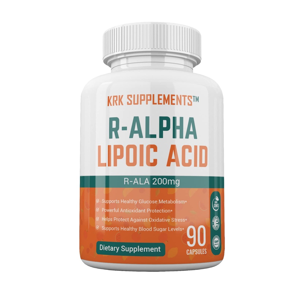 1 flaske R-ALA R-Alfa Lipoic Acid 200 mg 90 kapsler