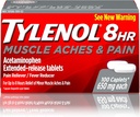 Tylenol 8 timer muskelsmerter og smerte acetaminophen tabletter for muskel og ledd smerte, 100 ct