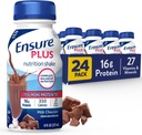 Sikre Plus ernæringshake med 16 gram protein, måltid erstatningshake, melk sjokolade, 8 Fl Oz (pakke med 24)
