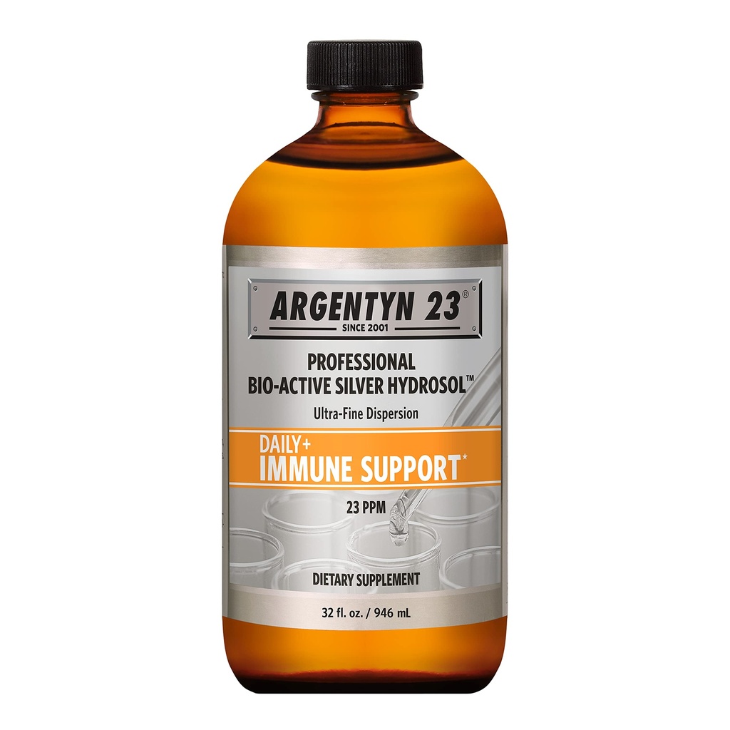 Argentyn 23 Professional Immune Support - Colloidal Silver, Bio-Active Silver Hydrosol, 23 ppm, Flytende Twist Top, 32 Fl Oz (946 ml)