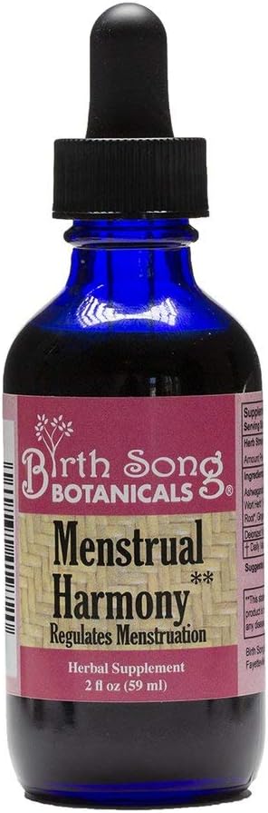 Fødselssang Botanicals Menstruell Harmony Tinktur, flytende urte Supplement for å støtte Menstruell syklus, støtter naturlig hormonbalanse og menstruasjon 2oz flaske