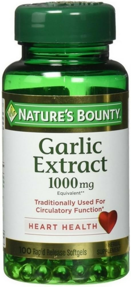 Naturens Bounty hvitløk 1000 mg Rapid Release 100 Odorless Softgels