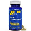 Resveratrol Supplement - 250mg Trans-Resveratrol & 10mg Trans-Pterostilbene - Antioksidanter Supplement med 200mg rødvin ekstrakt - Ekstra styrke Aging Support - 60 japanske Knotweed kapsler