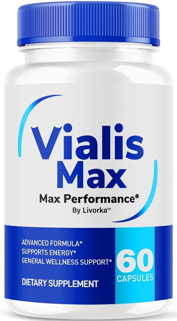 Vialis Max piller for menn - Offisiell Vialis Max Premium Mann støtte formel for rask fungerende energi, utholdenhet og ytelse, VialisMax kapsler avansert formel, 60 kapsler i 1 måned