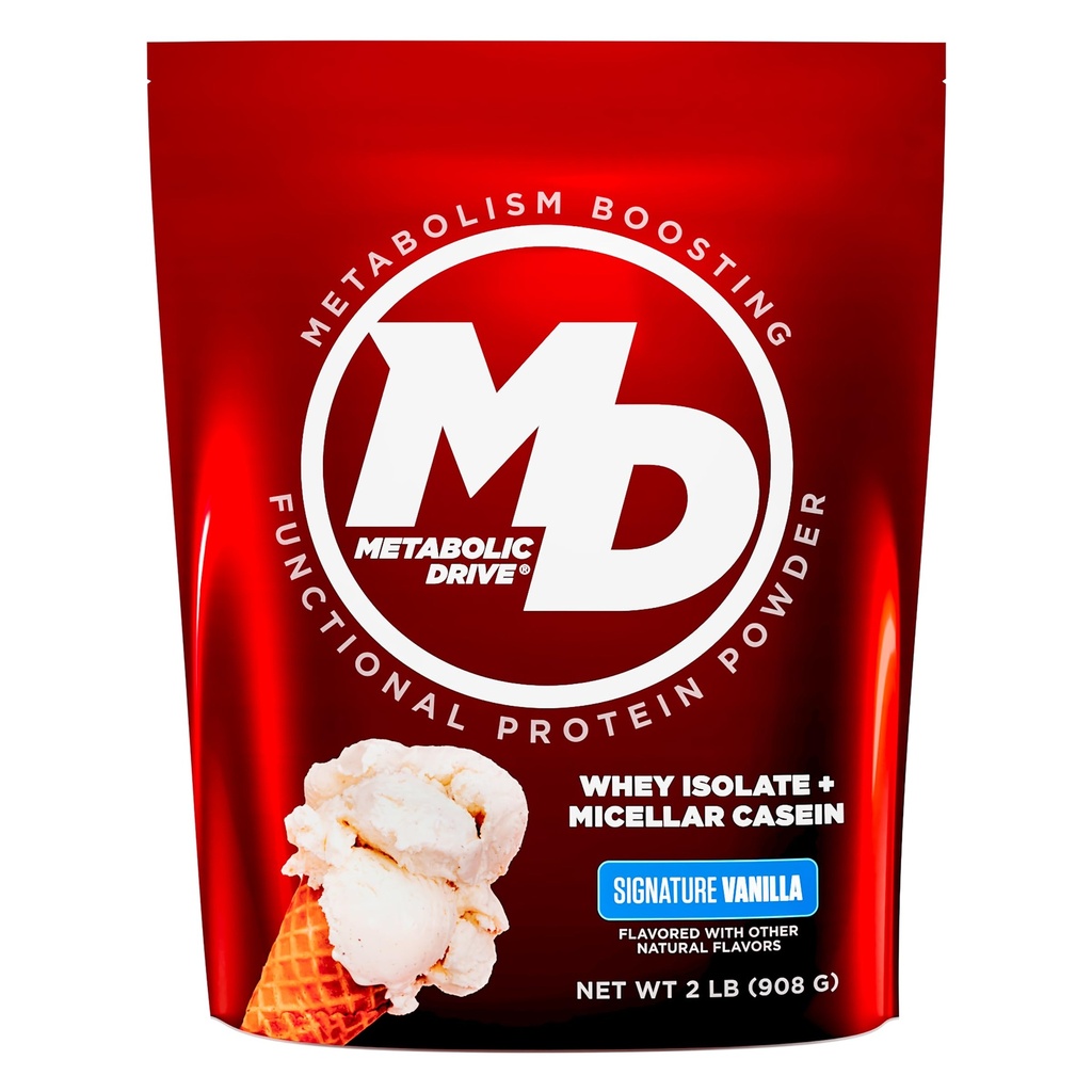Biotest Metabolic Drive Protein - Lav-Carb Flavor-Bomb, 20 serveringer - Whey Isolate + Micellar Casein - Signatur Vanilla