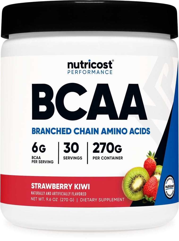Nutricost BCAA pulver (Strawberry Kiwi, 30 Serveringer) - Optimal 2:1:1 Forhold