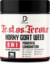 90 Kapsler - 8in1 Horny Goat Weed for menn, Tribulus Terrestris, L-Arginine, Maca Root, Tongkat Ali, Beet Root - Energi trening muskel styrke støtte