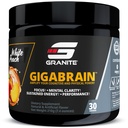 Granite Nutrition GigaBrain Nootropic Energy Powder - Cereboost, Alpha-GPC & ElevATP - Kognitiv fokus Supplement for vedvarende energi og ytelse - hvit fersken, 30 serveringer