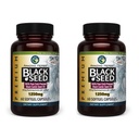 Amazing urter Premium Black Seed Oil Capsules - høy styrke, kald presset Nigella Sativa Aids i Digestiv Helse, Immun støtte og hjernefunksjon - 60 greve, 1250mg (Pack of 2)