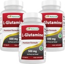 Beste Naturals L-Glutamine 500 mg, 250 tabletter (250 greve (pakke på 3))