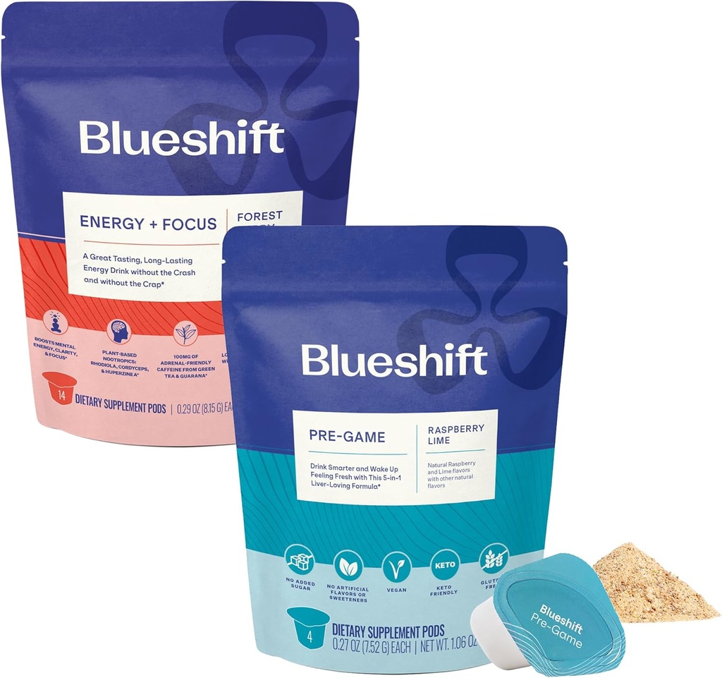 Blueshift Energy + Focus 14 Pack og Pre-Game 14 Pack Bundle