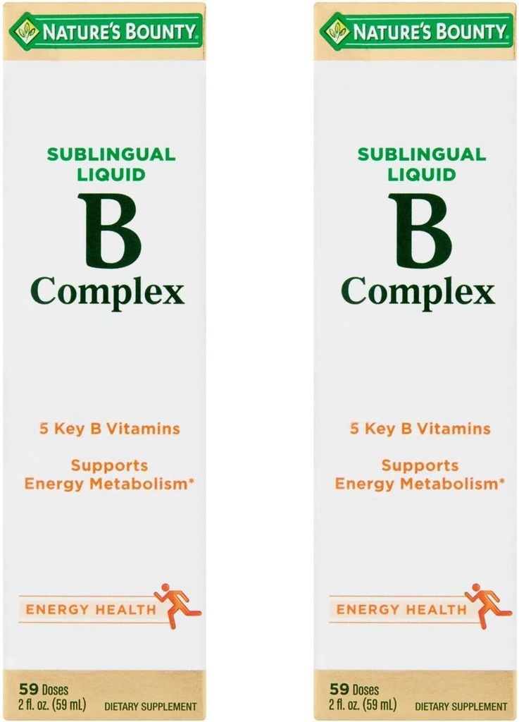 Naturens Bounty vitamin B kompleks sublingual væske, 2 Oz (pakke med 2)