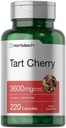 Horbäach Tart Cherry Extract Capsules | 3600mg | 220 piller ikke-GMO, Glutenfri | Tradisjonell Herbal Supplement
