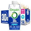 Orgain 30g High Protein Shake, Dairy Isolate Milk Protein, Vanilla Bean, 5g BCAA, 1g Sukker Per Serving, Måltid Erstatning, Klar til å drikke, Keto Vennlig, Glutenfri 11 Fl Oz (pakke med 12)