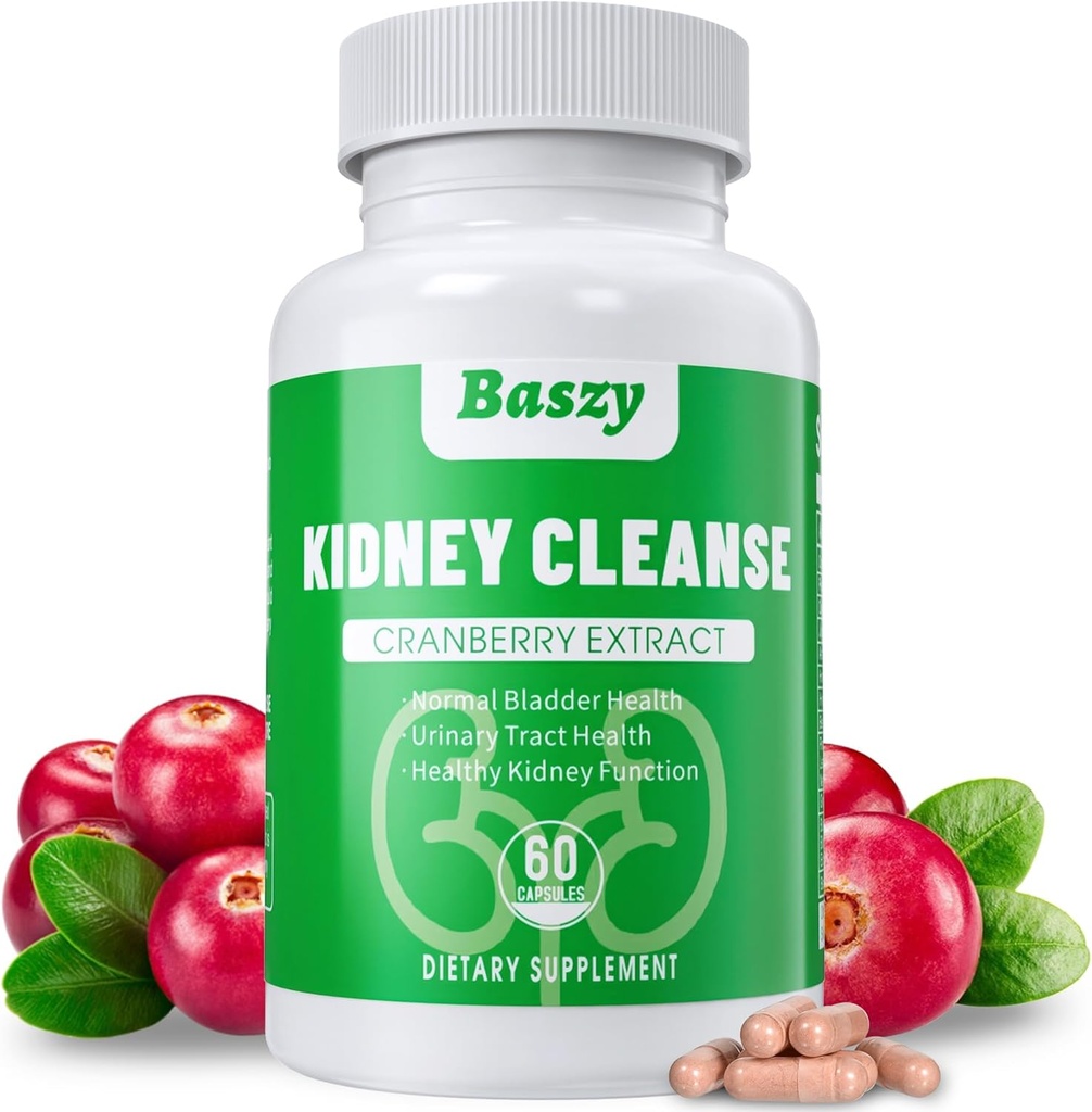 Nyre rengjøring Detox & Reparasjon | Ekstra styrke 50:1 Cranberry ekstrakt | 22-i-1 Nyre Helse Supplement | Nyre støtte Formula for Nyre gjenoppretting | Nyre Detox og Bladder Helse