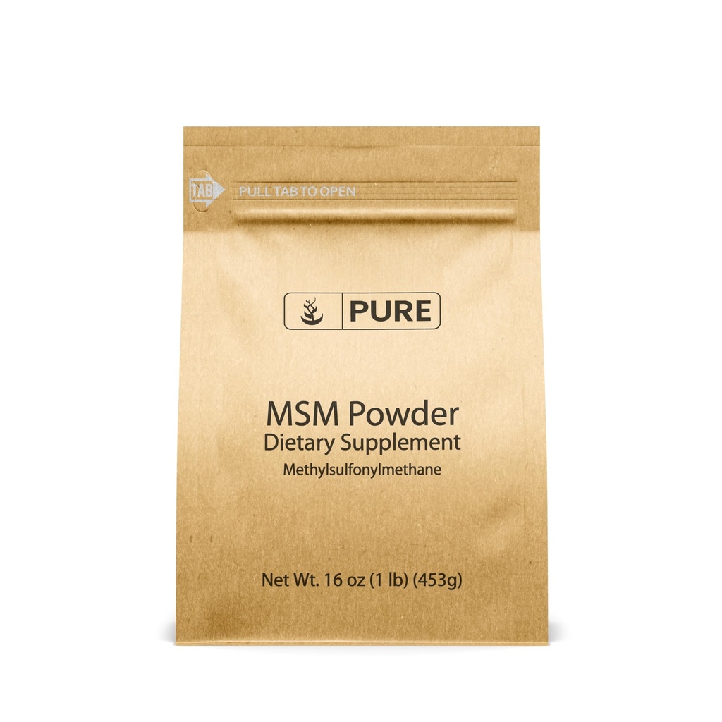 PURE ORIGINAL INGREDIENTS Metylsulfonylmetan (1lb) MSM, naturlige svoveldietttilskudd