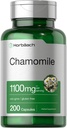 Horbäach Kamille Blomster Ekstrakt | 200 piller | 1100mg Kapsler | Ikke-GMO, Glutenfri Supplement